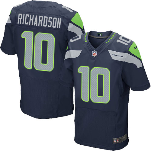 Men's Elite Paul Richardson Nike Jersey Navy Blue Home - #10 NFL Seattle Seahawks